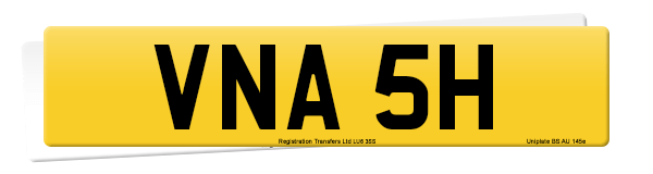 Registration number VNA 5H